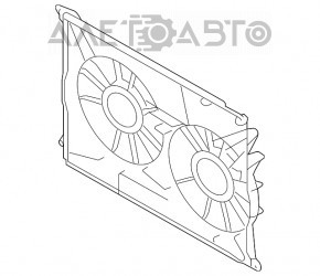 Difuzorul carcasei radiatorului gol Subaru B10 Tribeca