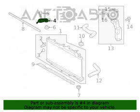 Suportul radiatorului dreapta sus pentru Subaru Outback 20-