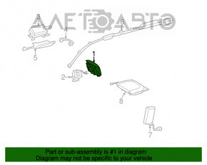 Airbagul din volanul șoferului pentru Toyota Highlander 14-19 a fost declanșat, cipurile fiind topite.