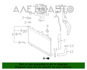 Suportul radiatorului din partea de jos dreapta pentru Subaru Outback 20- nou original OEM