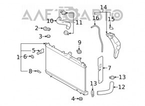 Suport radiator stânga SUBARU LEGACY 15-19