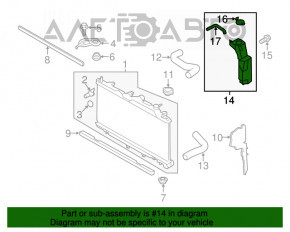 Rezervor de expansiune pentru răcirea motorului Subaru Outback 10-14 2.5 3.6 cu capac