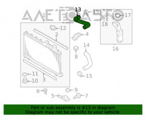 Furtunul de răcire superior al radiatoarelor pentru Subaru Forester 14-18 SJ 2.0