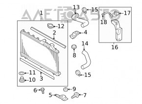 Furtunul de răcire superior al radiatoarelor pentru Subaru Forester 14-18 SJ 2.0