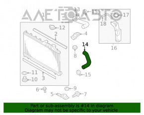 Furtunul de răcire inferior al Subaru Forester 14-18 SJ 2.0