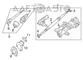 Bară de direcție cu cardan Lexus RX400 04-09 asamblată