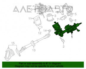 Coloană de direcție Toyota Highlander 14-19