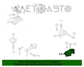 Кронштейн подушки двигателя левый Hyundai Santa FE Sport 13-16 2.4