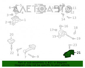 Кронштейн подушки двигателя левый Hyundai Santa FE 19-20 2.0, 2.4