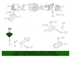 Suportul de motor spate pentru perna de aer pentru Hyundai Santa FE Sport 17-18 2.4