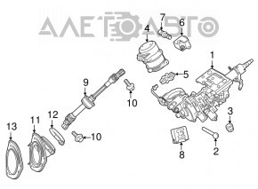 Рулевой карданчик Lexus RX350 RX450h 16-22