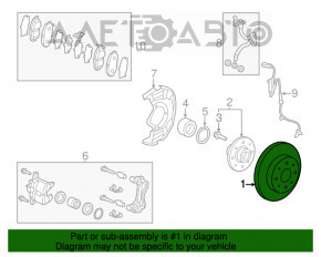 Placuta de frana fata dreapta Honda CRZ 11-16 260/21mm ruginită.