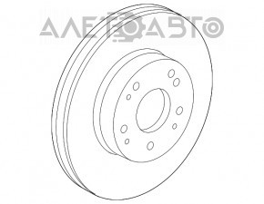 Диск тормозной передний правый Honda Civic X FC 16-21 280/23мм ржавый