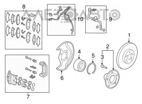 Disc frana fata dreapta Acura MDX 17-20 rest nou original OEM