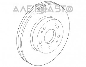 Placa de frână față stângă Honda Accord 13-17 hibrid nou OEM original