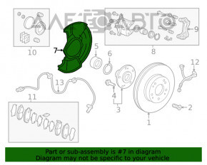 Кожух тормозного диска передний левый Honda Clarity 18-21 usa