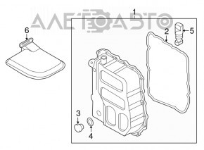 Palet ulei cutie de viteze automata Hyundai Sonata 15-19 2.4 fara schimbator de caldura, nou, original OEM