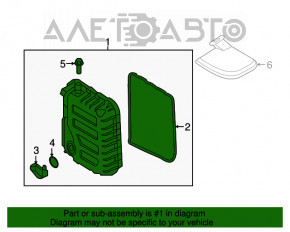 Palet ulei cutie de viteze automata Hyundai Sonata 15-19 2.4 pentru schimbator de caldura