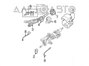 Cadru coloană de direcție Lexus RX300 RX330 RX350 RX400h 04-09 gri.