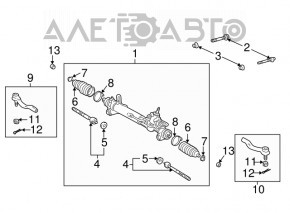 Capăt de direcție dreapta Toyota Highlander 03-07