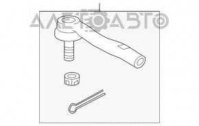 Capăt de direcție dreapta pentru Lexus ES300h ES350 13-18, nou, neoriginal, GSP.