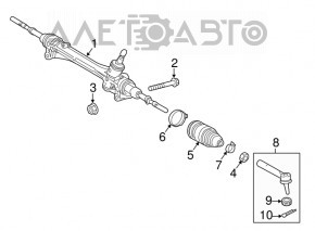 Рулевой наконечник правый Lexus RX350 RX450h 16-22