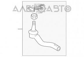 Capăt de direcție dreapta pentru Lexus LS460 LS600h 07-12 RWD