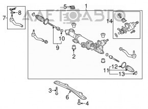 Volan stanga Lexus LS460 LS600h 07-12 RWD nou original OEM