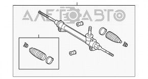 Рейка рулевая Toyota Sienna 11-20 FWD