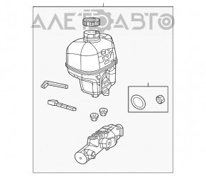 Cilindrul principal de frână cu rezervorul Jeep Grand Cherokee WK2 11-15