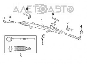 Рейка рулевая ГУР Chrysler 300 11- AWD