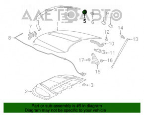 Скоба замка капота Jeep Grand Cherokee WK2 11-21