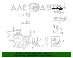 Mânerul ușii exterioare din față dreapta a Dodge Durango 11- crom keyless