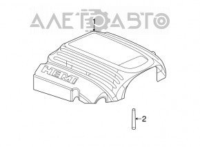 Накладка двигателя Dodge Challenger 09- 5.7