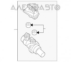 Cilindrul principal de frână Infiniti JX35 QX60 14-17 Hybrid fără rezervor