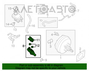 Cilindrul principal de frână Infiniti JX35 QX60 14-17 Hybrid fără rezervor