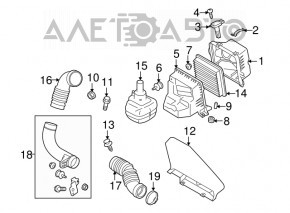 Воздуховод верхний Subaru Forester 14-18 SJ 2.0