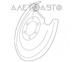 Кожух тормозного диска задний левый Mitsubishi Outlander 14-21