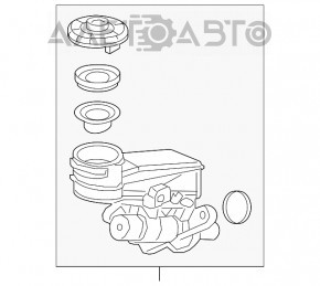 Бачок ГТЦ Honda Civic X FC 16-21 с крышкой