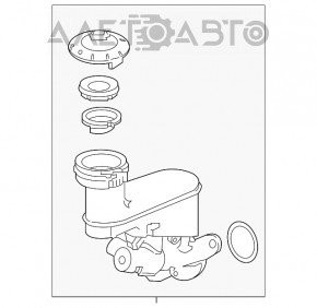 Главный тормозной цилиндр с бачком Acura MDX 14-20