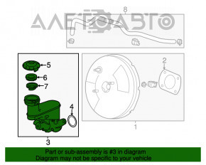 Главный тормозной цилиндр с бачком Acura MDX 14-20