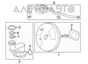 Главный тормозной цилиндр с бачком Acura MDX 14-20