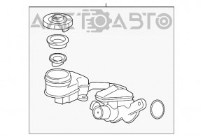Главный тормозной цилиндр с бачком Acura ILX 13-15 дорест