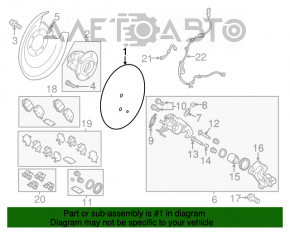 Placă de frână spate stânga Mitsubishi Outlander 14-21 300/10mm