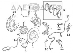 Furtun de frână spate stânga Infiniti QX30 17-