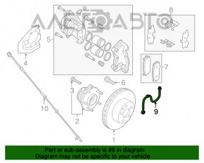 Furtun de frână față stânga Nissan Pathfinder 13-20