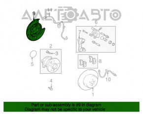 Capacul discului de frână din spate dreapta pentru Lexus RX300 98-03