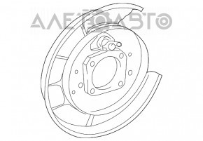 Кожух тормозного диска задний правый Toyota Rav4 06-12