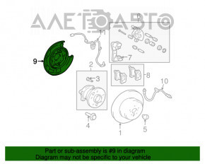 Capacul discului de frână din spate dreapta pentru Toyota Highlander 01-07.