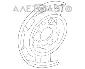 Capacul discului de frână din spate, stânga, Toyota Camry v30 2.4